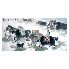 国画——四尺系列牦牛之三——王文煜